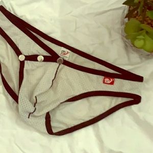 White mesh briefs small